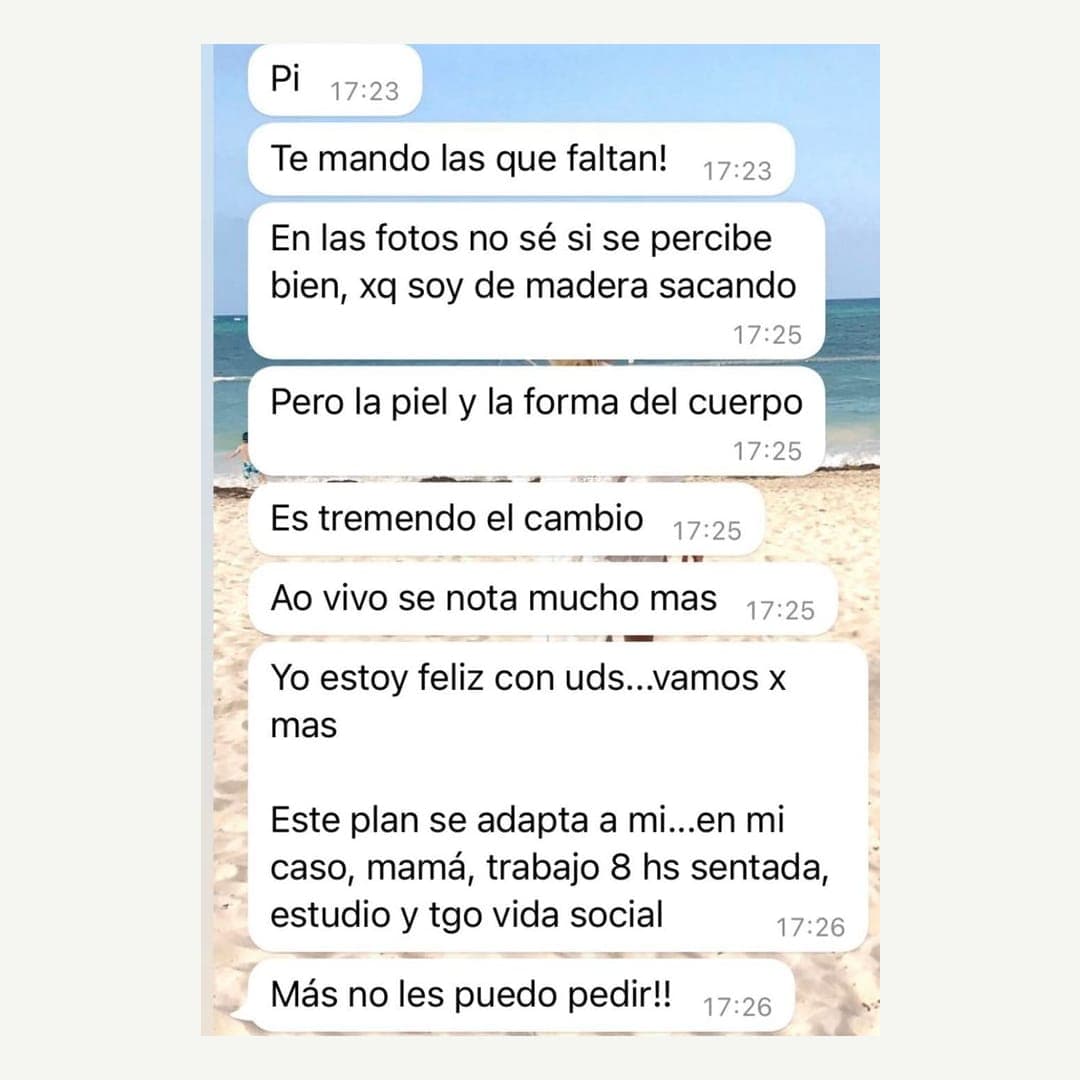 Este plan se adapta a mí. En mi caso: mamá, trabajo 8 horas sentada, estudio y tengo vida social. Más no les puedo pedir.
